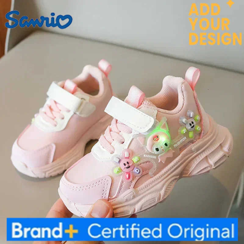 Sanrio hello kitty cartoon running shoes children casual shoes lights kuromi Autumn and winter LED sneakers sports shoes H251223