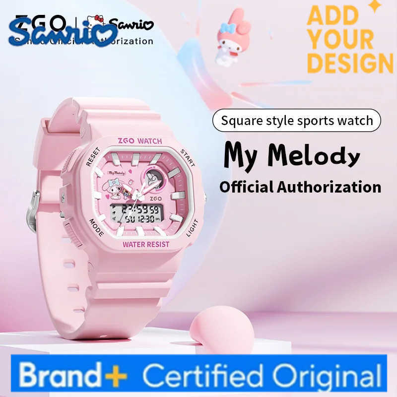 Sanrio X My Melody New Electronic Watch Dual Display Waterproof Luminous Student Watches Multi-Functional Digital Watch 810 H251223
