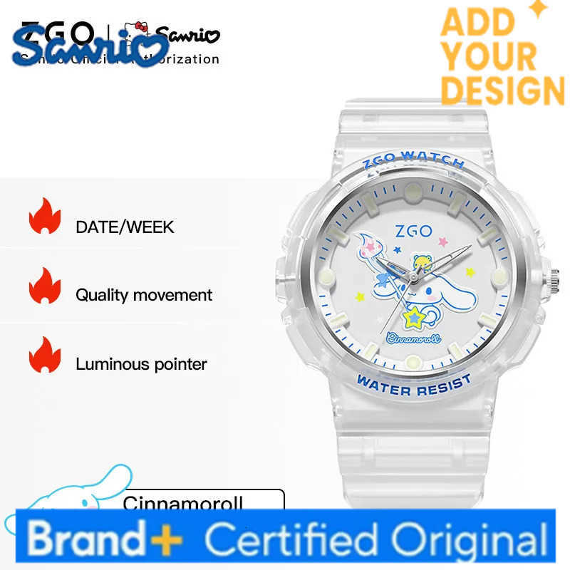 Sanrio X Cinnamoroll Childrens Watch Waterproof Fashion Quartz Watch Luminous Hands Creative Dial Plate Gift Boys Girls 355 H251223