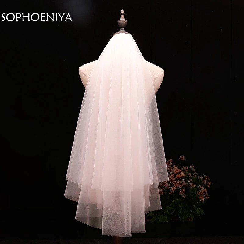 Wholesale voile Short Veil wedding accessories Welon veu de noiva Bridal Veil sluier bridal accessories brautschleier 251219