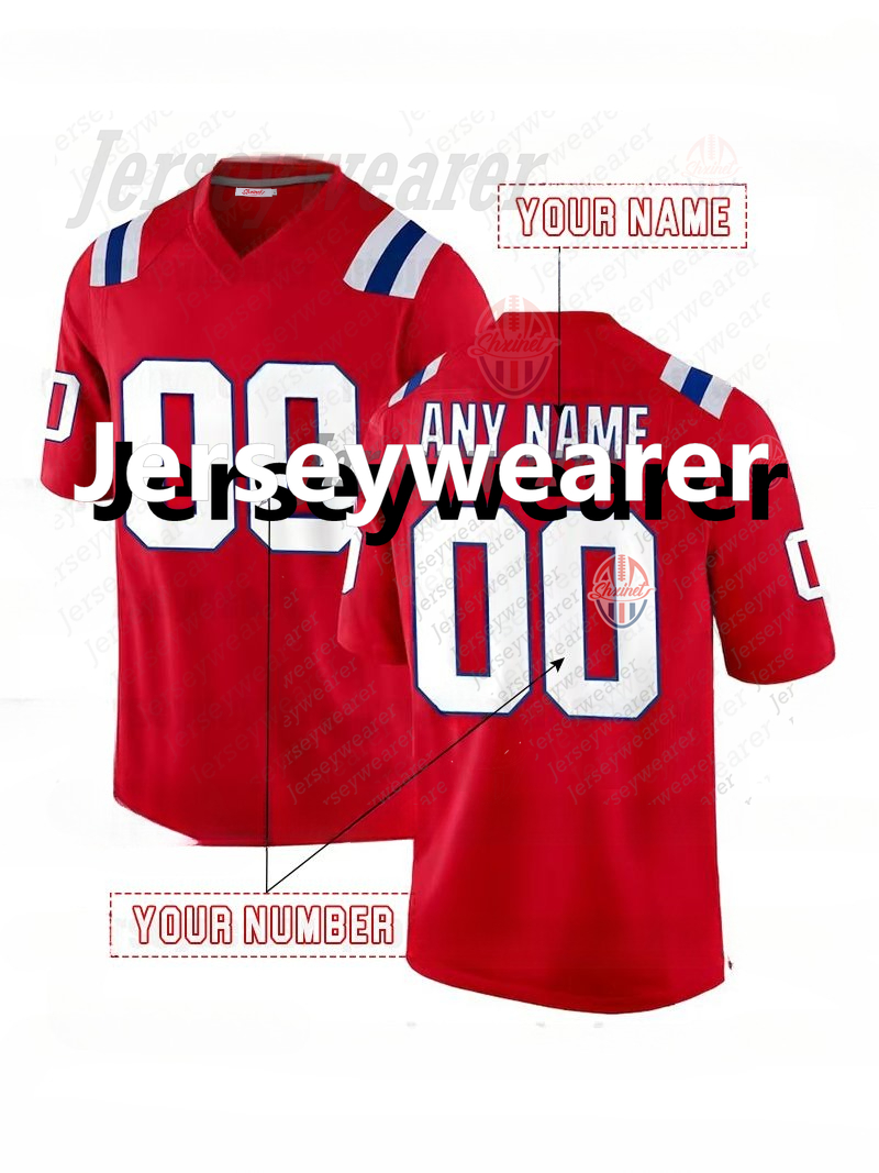 Custom Football Jersey Drake Maye Stefon Diggs Matthew Judon Christian Gonzalez 12 Brady Mike Vrabel Campbell Gibson 2026 Super Bowl New Arrivals In S