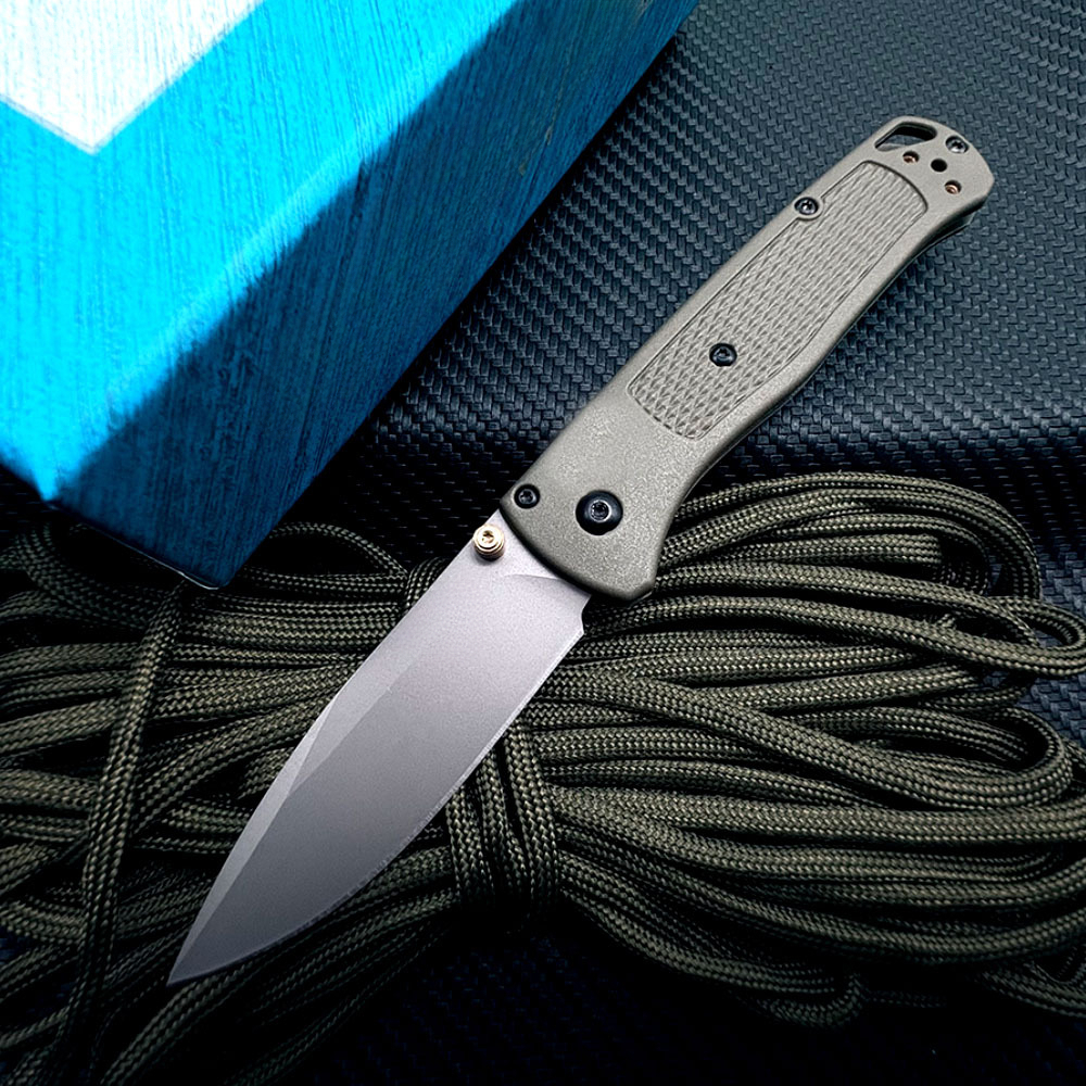 BM Bugout EDC Folding Pocket Knife Black/ White Blade Survival Tactical Knife Outdoor Facas Jackknife Hand Tools Rescue