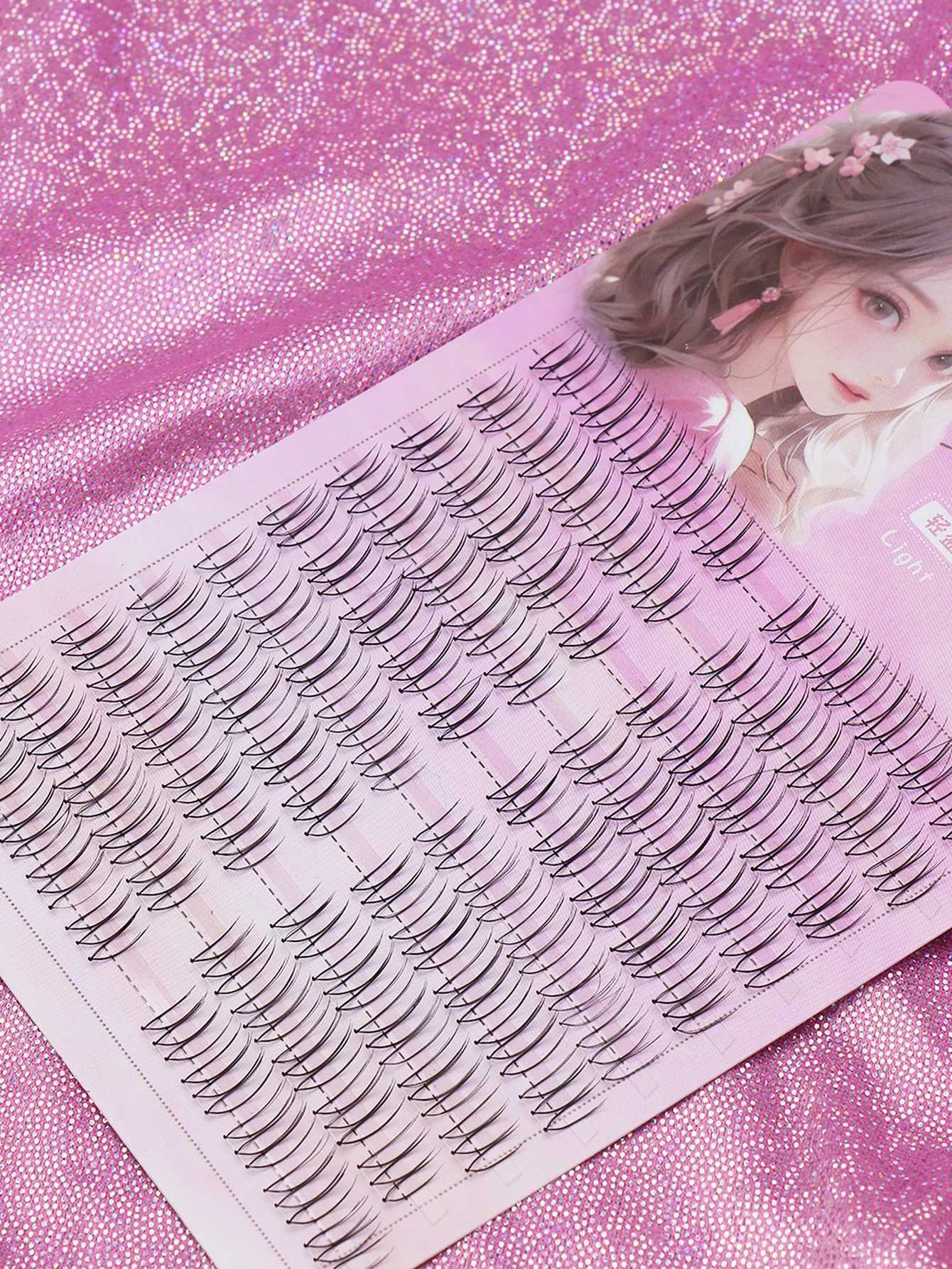 100 Clusters Large Capacity Fake Eyelash Natural Single Cluster Photogenic Manga EyelashT251223