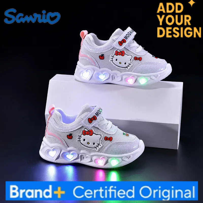 Sanrio Hello Kitty Girls Cute Sports Cartoon Anime Accessories Kids Fashionable Casual Board Childrens Shoes Gift H251223