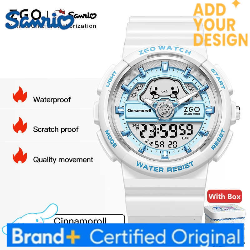 Sanrio X Cinnamoroll Electronic Watch for Schoolgirl Middle and High School Students Girls Waterproof Wristwatch Gift 863 H251223