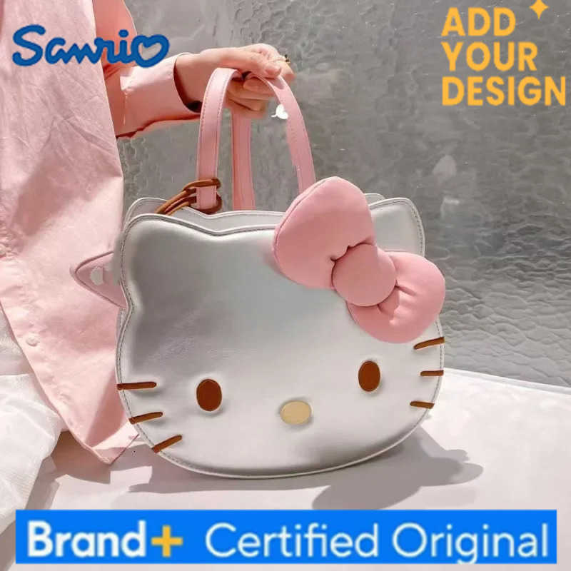 Sanrio PU New Hello Kittys Crossbody Bag Shoulder Bag Anime Cartoon Girl Cute Large Capacity Tote Bag Printing Bags for Woman H251223
