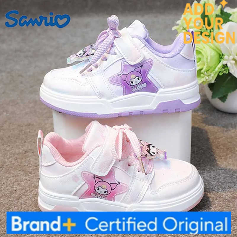 Sanrio Girlss Cute Cartoon Kuromi Sports Shoes 2024 New Product High Top Soft Sole Casual Sneakers Boys Anti Slip Running Shoe H251223