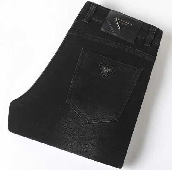 Autumn luxury Winter Mens Casual Straight Leg Jeans Thickened Comfortable Elastic Denim Trousers Slim Fit Mens Jeans H251211