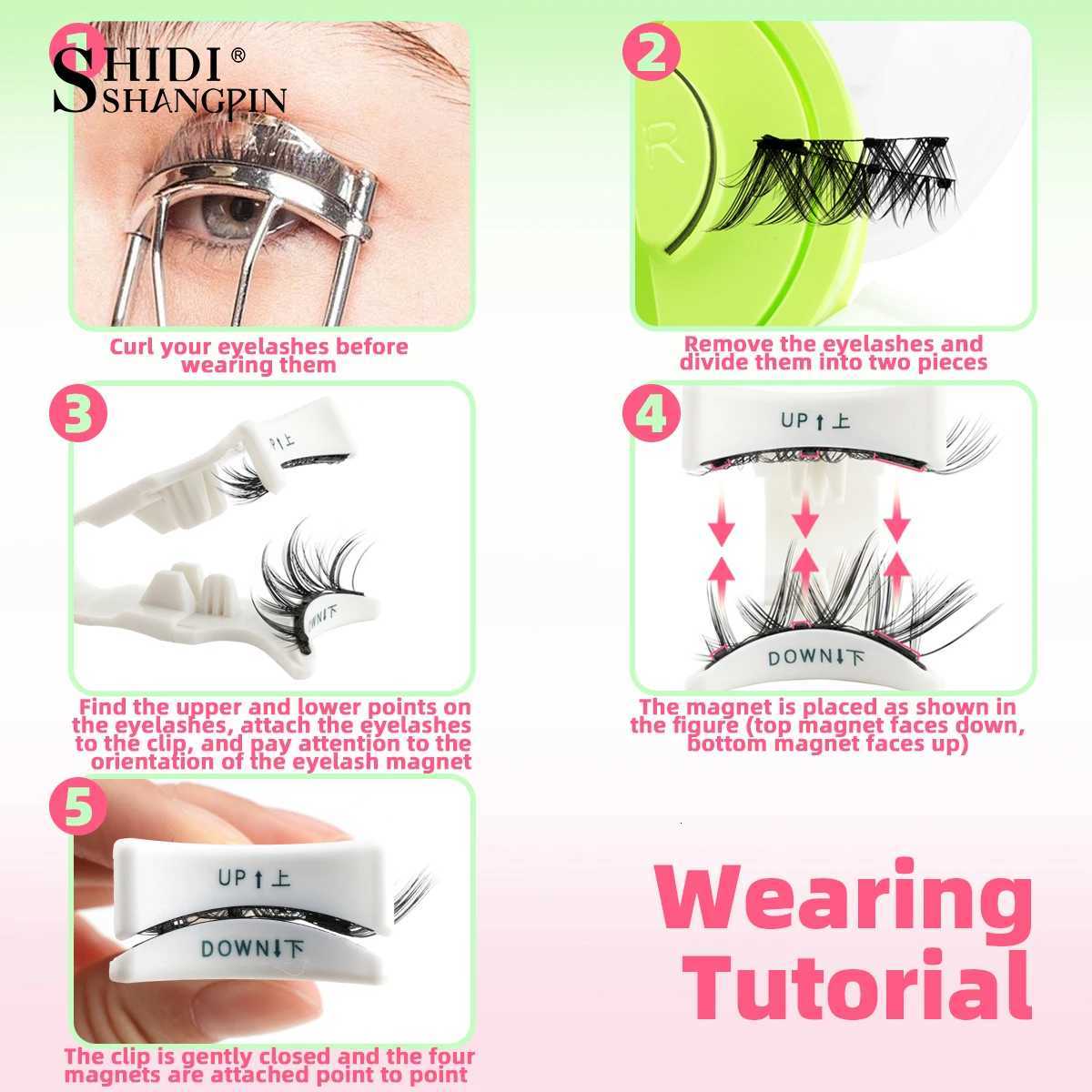 Magnetic Eyelashes 1 Pair No Glue Needed Reusable Magnetic Eyelashes Tweezers Set Natural Long Eyelash Makeup Tweezers ToolT251223