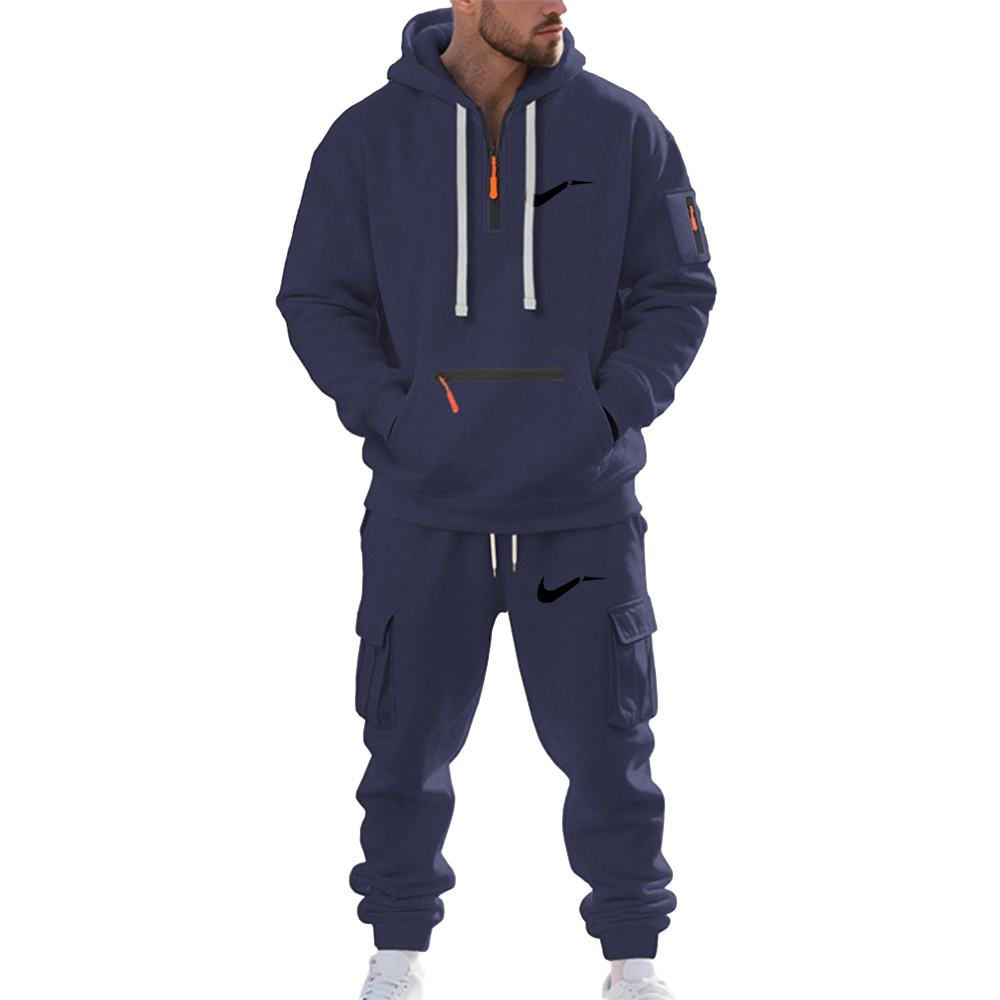 2025 mens Tracksuit zipper hoodie Men Set Autumn Winter Sportswear Sports Suit Casual Sweatsuit Hoodie Pants Male Jogging Clothing