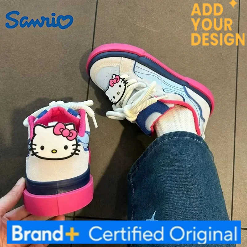 Sanrio Disney Hello Kitty cute cartoon white shoes womens niche canvas shoes new comfortable and fashionable sneakers holiday gift H251223