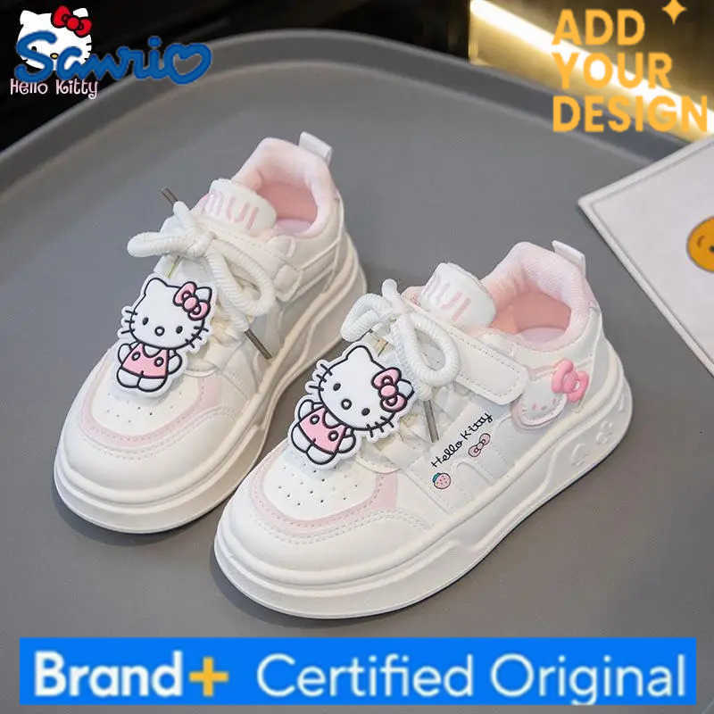 Sanrio Anime Hello Kitty Girls Sports Shoes Kawaii Soft Sole Childrens Shoes Cartoon Fashion Comfort Casual Running Shoes Gift H251223