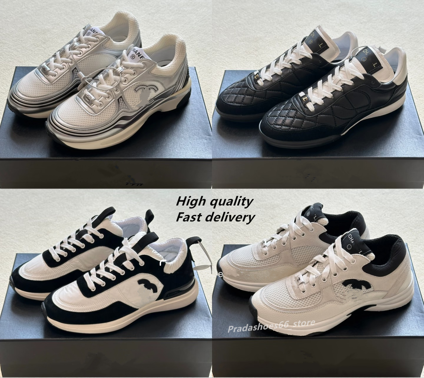 Chan Shoes for Women Platform Casual Sneakers Luxury Brand Designer Women Walking Shoes cd Breathable Chunky Hiking Running Woman Sports Shoes H Runner