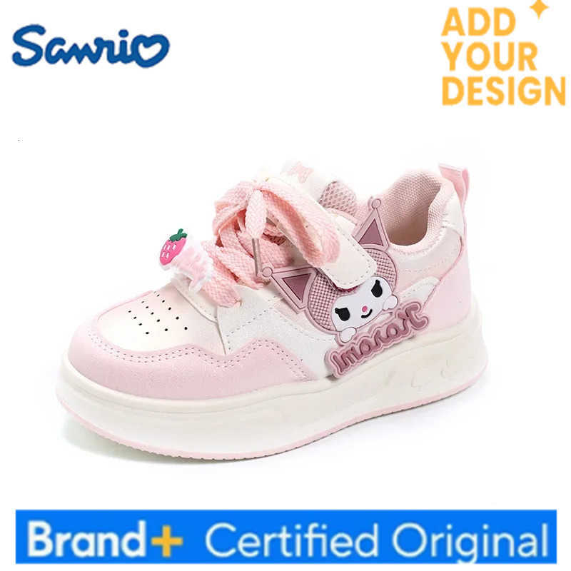 Sanrio Girlss Fashion Sneakers Kids Anti-skid Casual Shoes Cartoon Anime Kuromi Thick Soles Shoes Childrens Board Shoes H251223