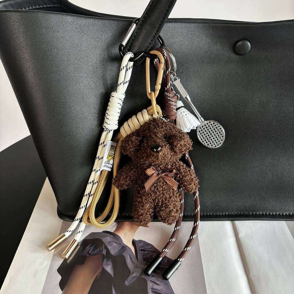 Original Designed Key Chain with baseball Plush dog Decor Sporty Style Bag Pendant Casual Cool Trendy Fashion Accessories X251224