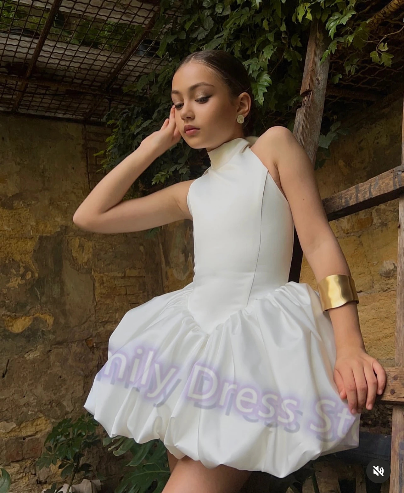 Customized Ivory Flower Girl Dress For Wedding Pleated Puffy Mini Elegant Kids Birthday Party First Communion Ball Gown 251224 - view 3