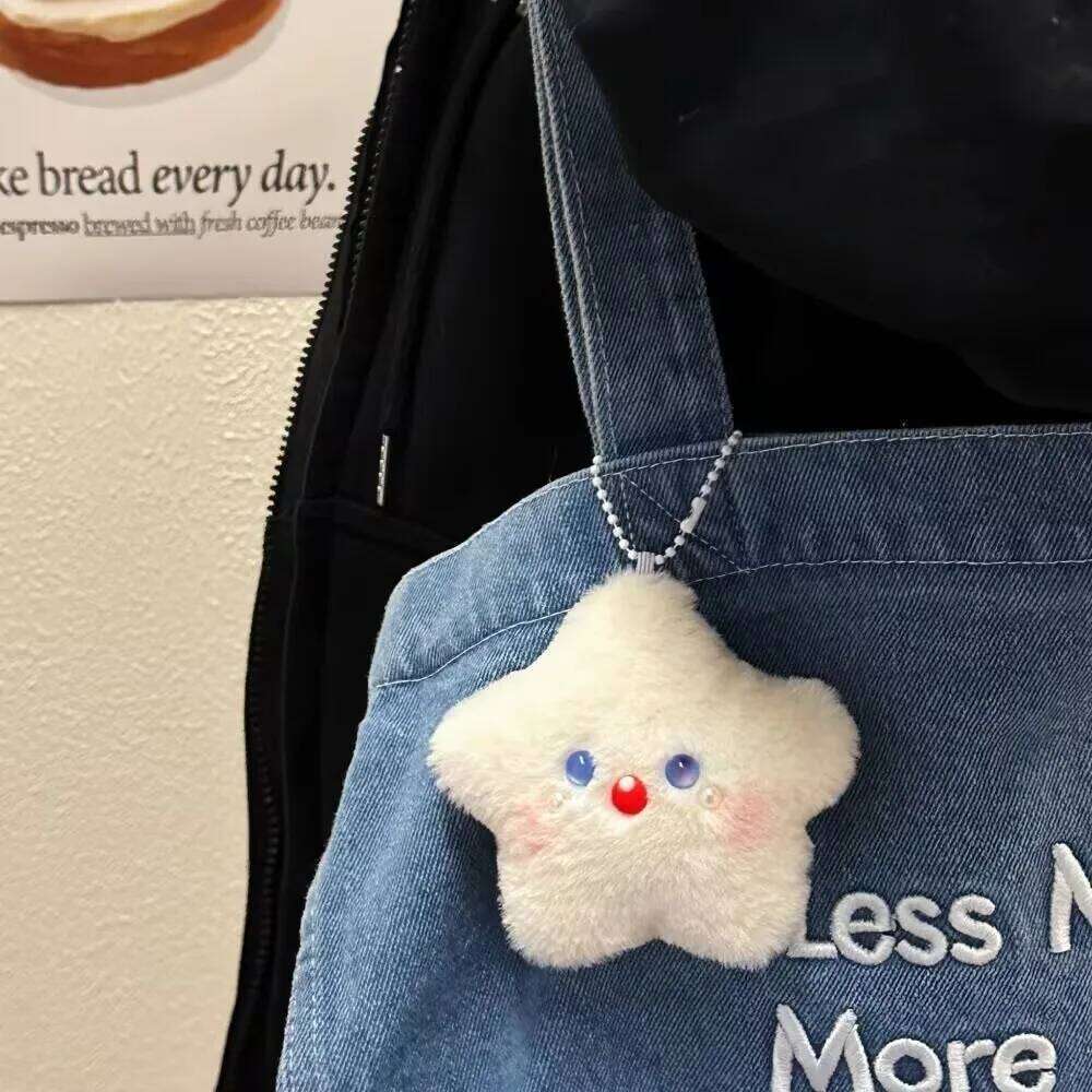 Cute Plush Star Bag Pendant Christmas Tree Hanging Decoration Girls Student Keychain Backpack Hangings DIY Accessories Ornaments X251224