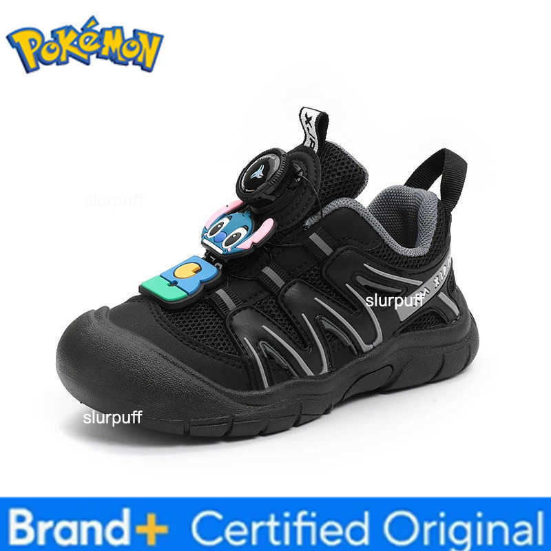 Pokemon Child Casual Sport Shoes New Pikachu Sneakers Kids Tennis Shoes Boy Outdoor Hiking Shoes Rotating Buckle Summer Breathable W251224