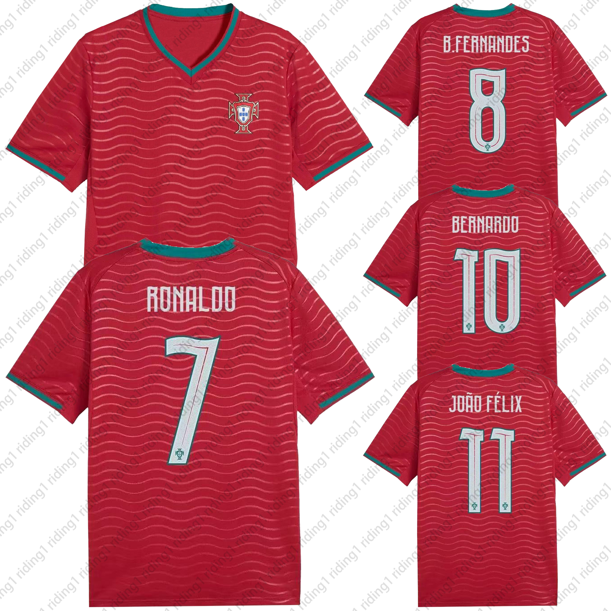 2026 World Cup Portugal Home Jersey Cristiano Ronaldo No.7 National Team Soccer Jersey Unisex Fan Replica Breathable Football Shirt
