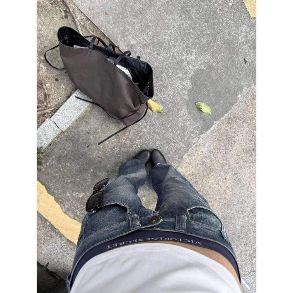 Deeptown Blue Vintage Y2k Women Jeans Wash Harajuku Low Waist Japanese 2000s Style Denim Pants Baggy American Streetwear Autumn X251224