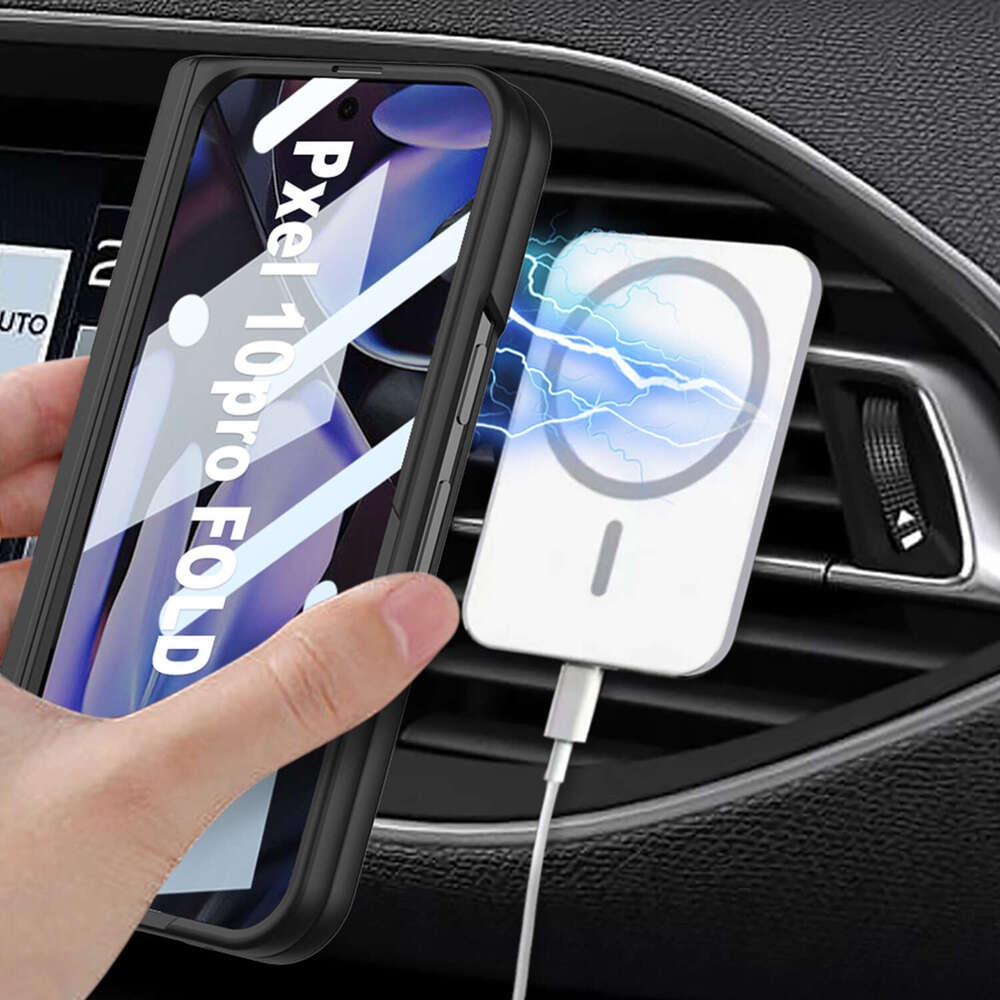 Google Pixel 10 Pro Fold Magnetic Phone Case High-End Feel Hard Shell Wireless Charging with Stand Foldable Screen Compatible