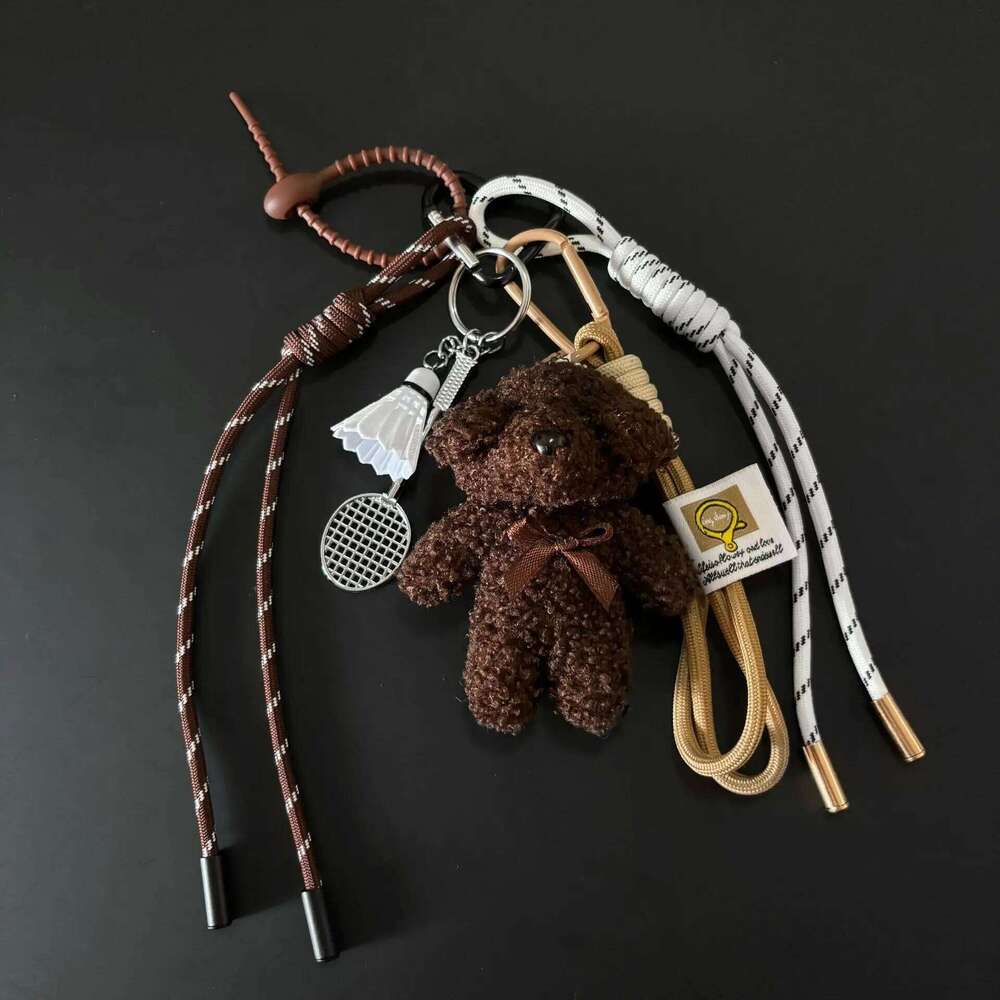Original Designed Key Chain with baseball Plush dog Decor Sporty Style Bag Pendant Casual Cool Trendy Fashion Accessories X251224