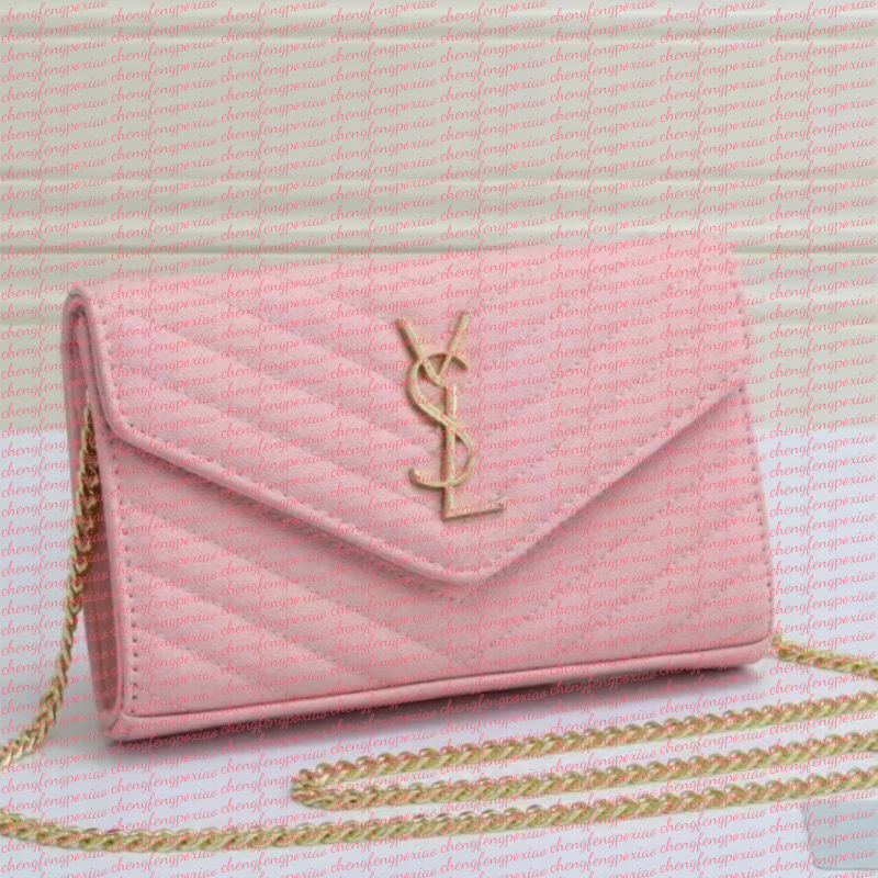 Shoulder Bags Luxur Designer bags Envelope Chain bagCaviar Cross body bag Shoulder Handbags Matelasse Leather Brand Classic Gold Silver Sign Woman black wallet