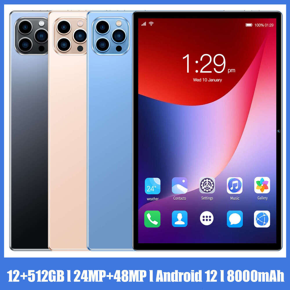 Renowned brand V62 cross-border new 10.1-inch smart tablet 12+512G high-definition Android intelligent calling WiFi sourceCKS