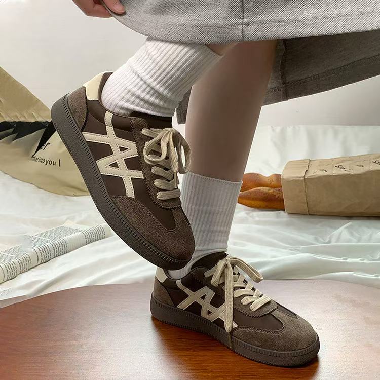 casual shoes runner speed cat women brown yellow beige outdoor trainers sneakers