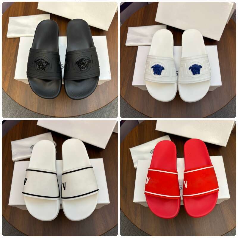 Designer rubber sandals New style Womens Mens Mule Slippers Summer beach shoe luxurys sandales flat shoes top quality house Sliders sunny Slide Black loafer