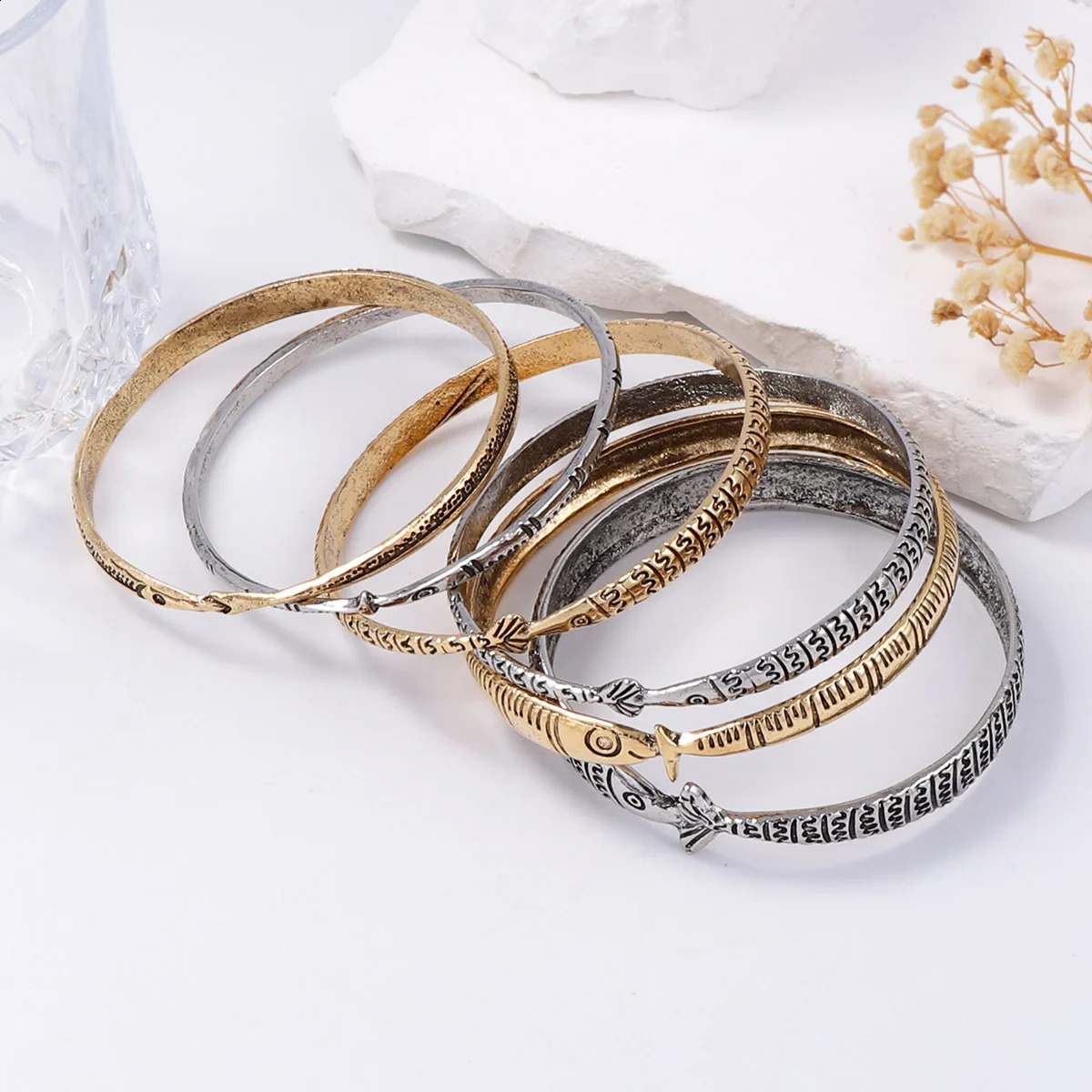 ZAA Vintage Women Jewelry High Quality Layered Fish Shape Bangle Bracelet Trend Summer Holiday Party Accessories Gifts 251219