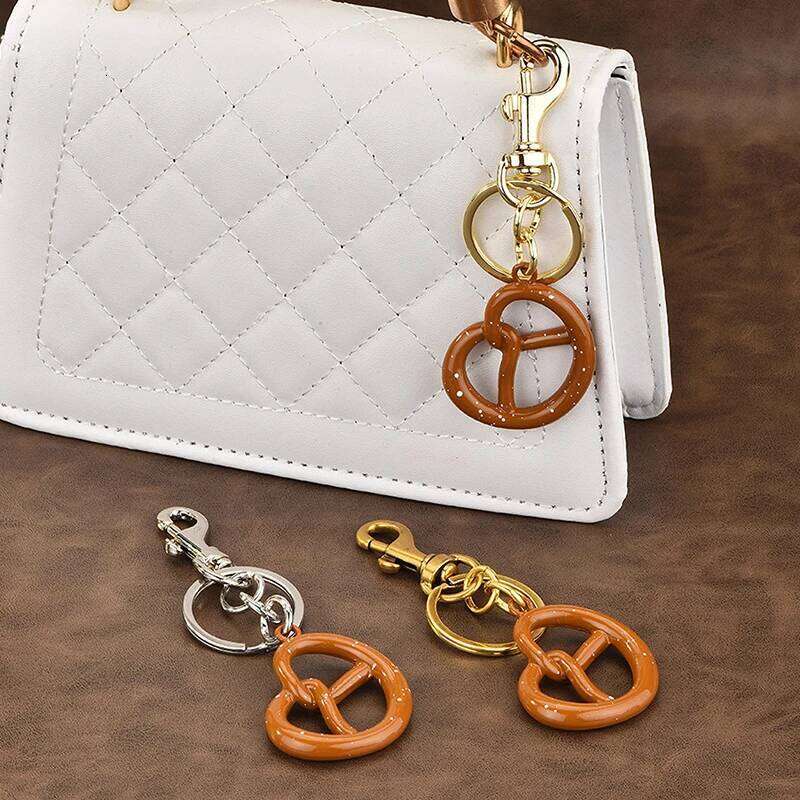 Fashion Delicious Biscuit Bread Keychain Charm Pendant Keyring For Women Men Jewelry Bag Key Accessories Gift X251224