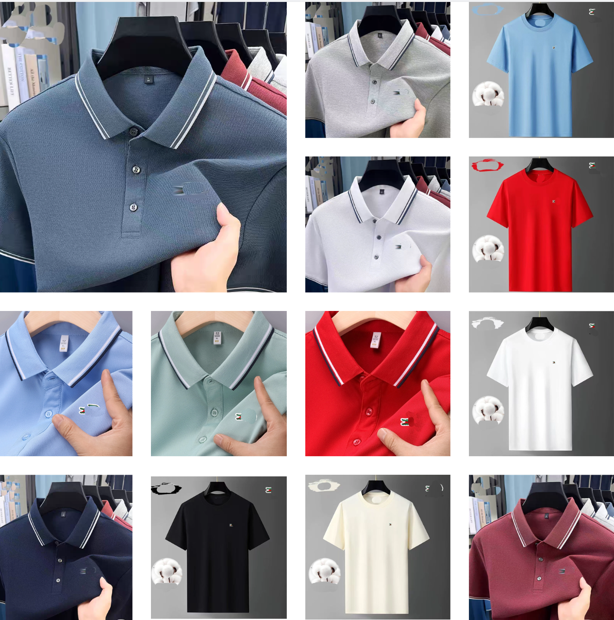 Designer T-shirt Embroidered Cotton Men's T-Shirts designer Men's polo shirt new loose short sleeved T-shirt men's summer business casual short sleeved shirt