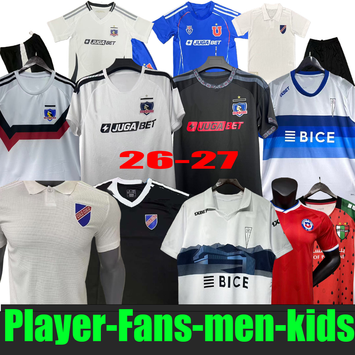 26-27 Chile colo 25-26 shirt training uniform, goalkeeper Zanperidi Sepeda 32 Aquino 10 Vidal 23 COLO -COLO