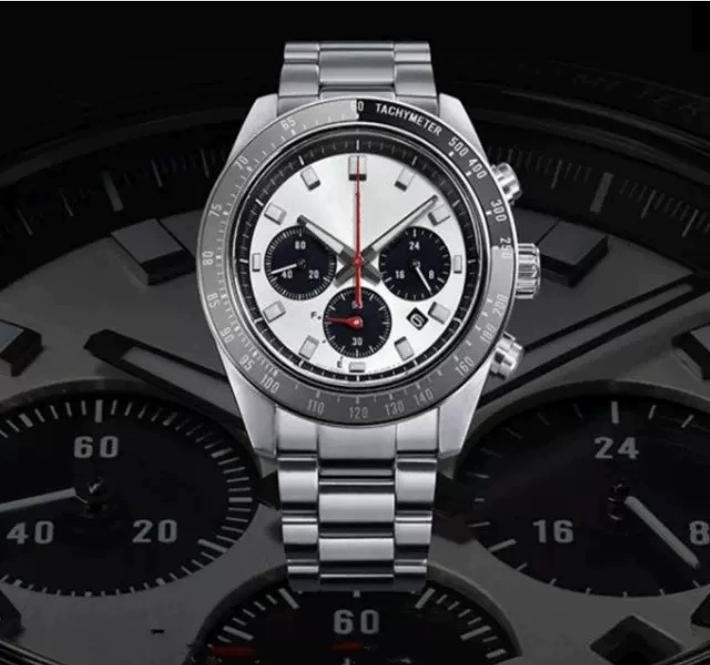 New Seko Mens SeikosWatch Fashion High Quality Watch Luxury Designer Quartz Movement Watches Panda Di Three Eyes Six Hands Multifunctional Chronograph Man Watch