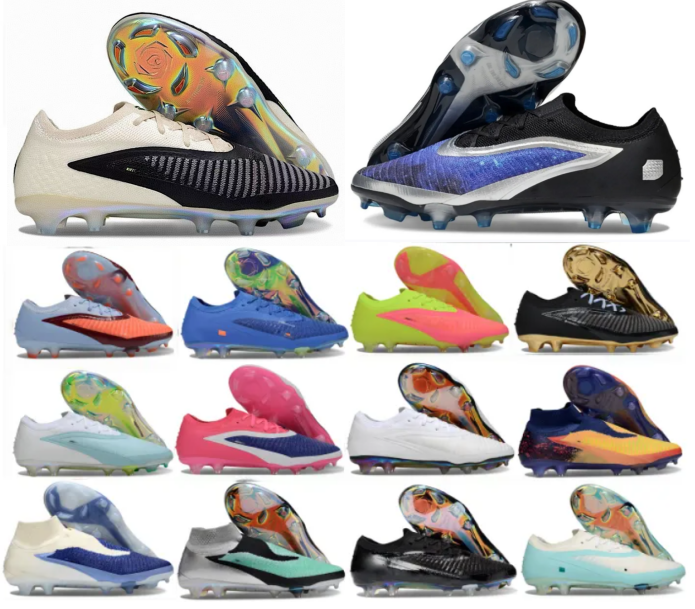 Phantomz 6 Phant0mz Football Shoes FG Long Nails Broken Nails Knitted Waterproof Low High Help Male and Female Students Practice Competition Training Soccer Cleats