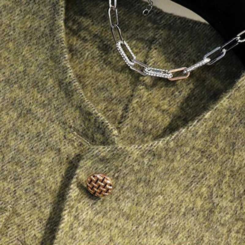 MEXZT Vintage Wool Blends Coat Women Elegant Cropped Quilted Woolen Jacket Korean Commute Blazer Winter Long Sleeve OuterwearsT251224