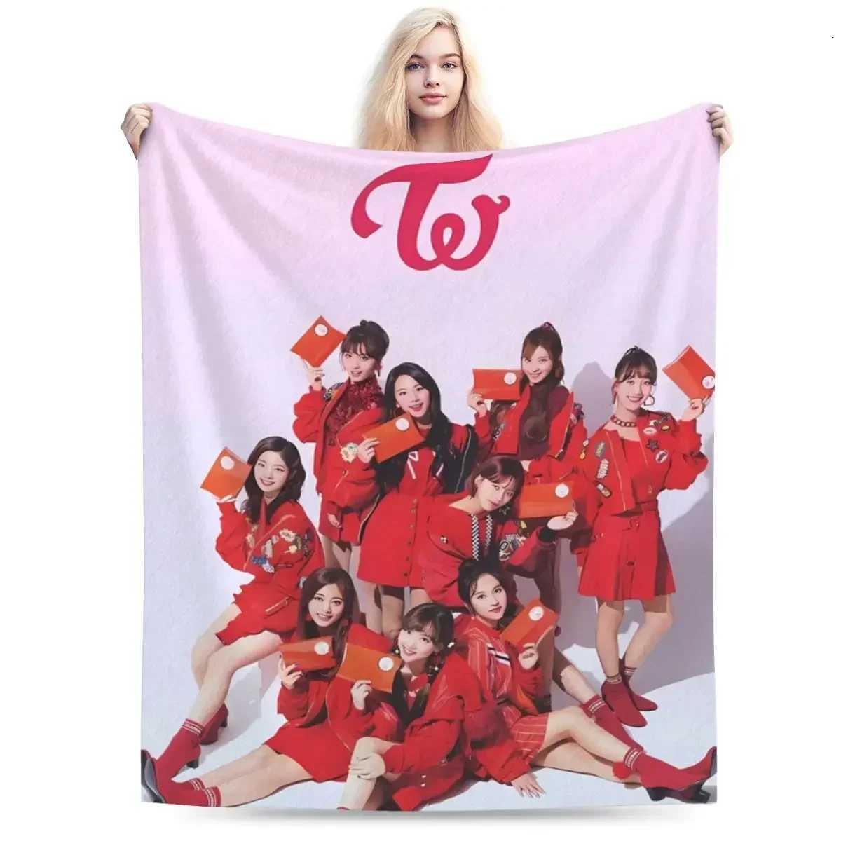 Kpop TWICE Girl Group All Season Fleece Blanket Throw Ultra Soft Flannel Blanket Digital Printed Premium Fluffy Fleece W251224