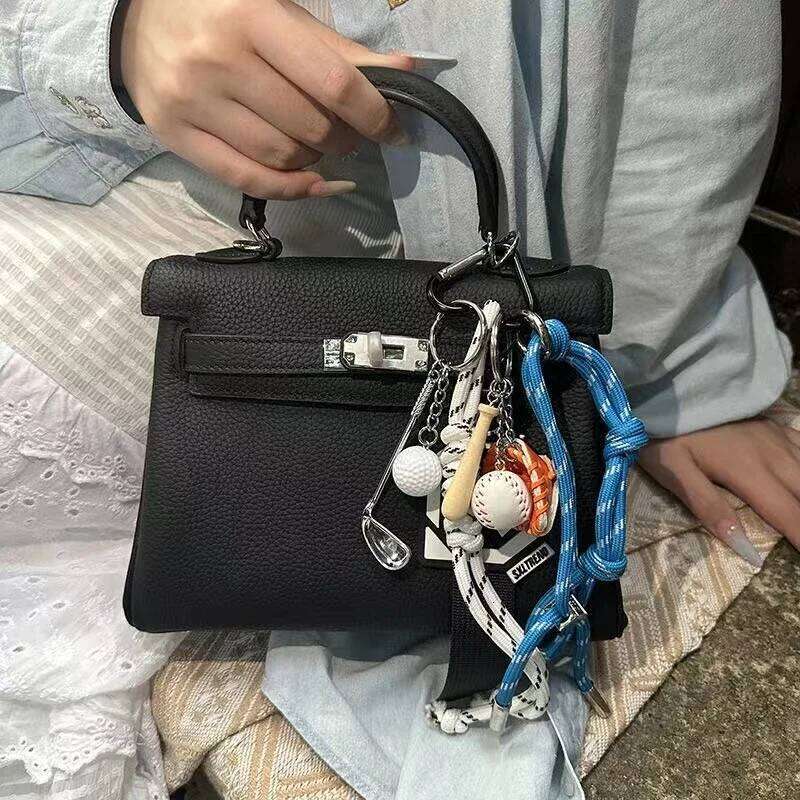 Sports Series Key chain Multi-element Backpack pendant Hand woven rope shoulder bag decoration X251224