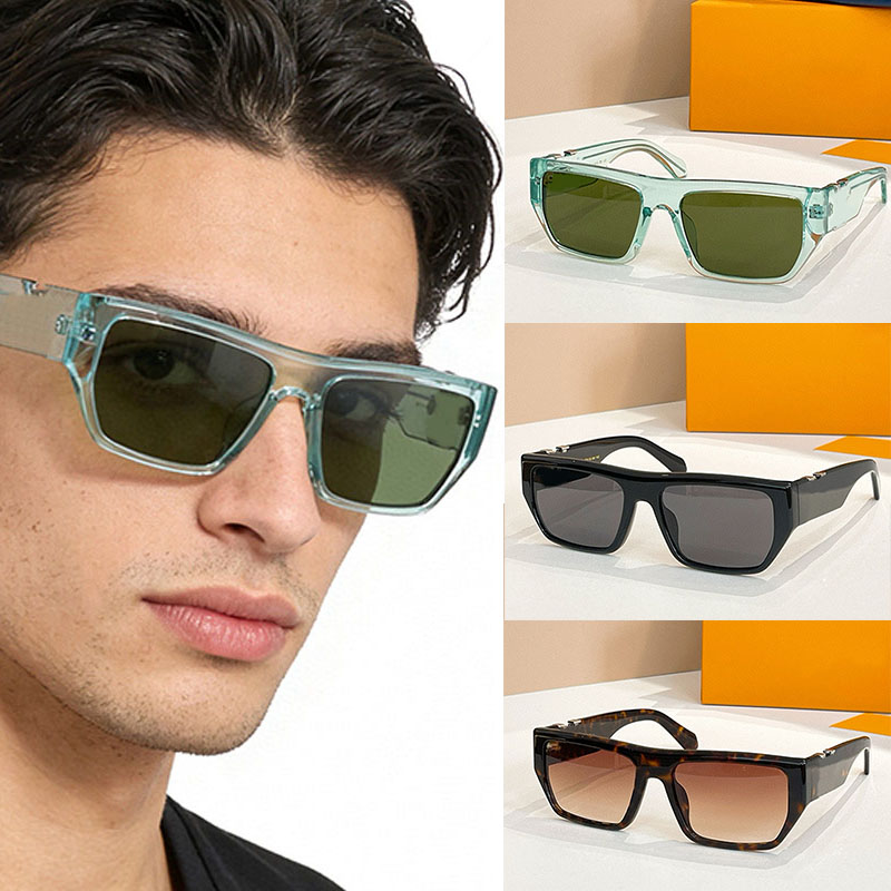 2873U Designer Fashion Square Sunglasses Lady Gentleman Classic Retro Style Eyewear UV400 Temple Hollow Titanium Metal Pattern inlay Size 57 18 145