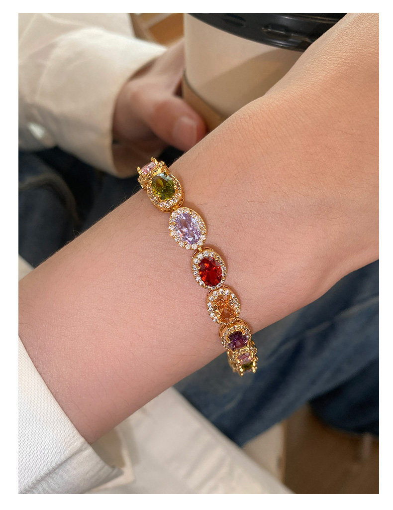 French Zircon Oval Clasp Palace Style Exquisite Elegant Temperament Bracelet Light Luxury High-end Feel Women's Jewelry - view 7
