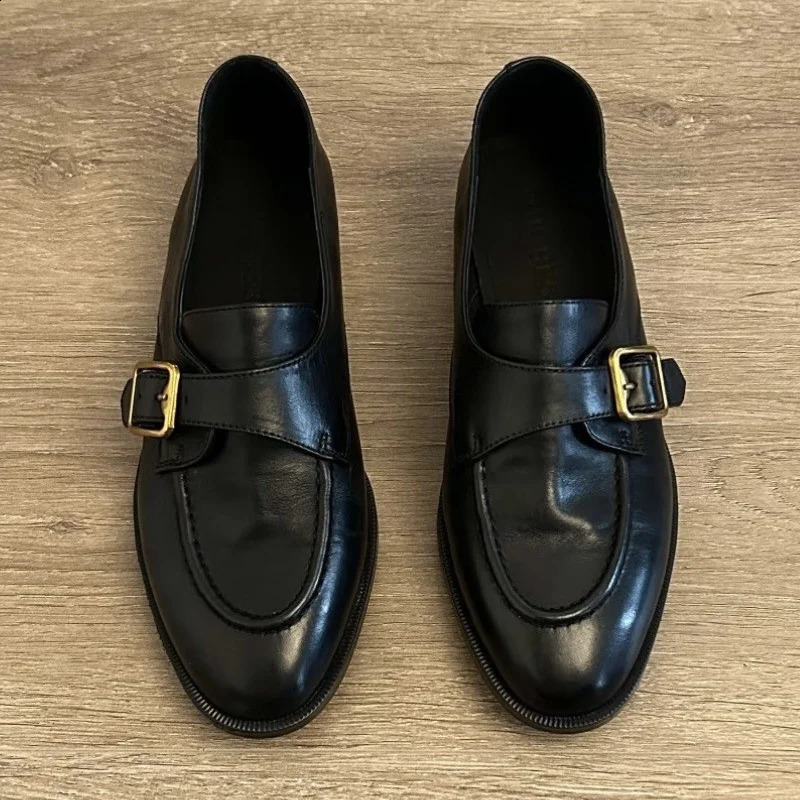 Retro Britsh Style Womens Loafers Spring Autumn Casual Fashion Slip On Round Toe Office Work Flat Shoes Zapatillas Mujer 251223