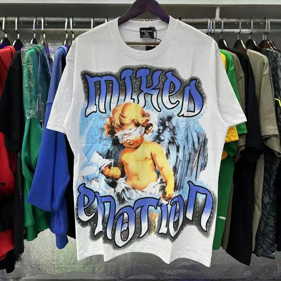 shirt Fashion Patterns Summer Mixed Emotions Gothic Graphic Cropped Man Shorts Sleeveds Tee S--XL Superior Oversized T Shirt designer clothes