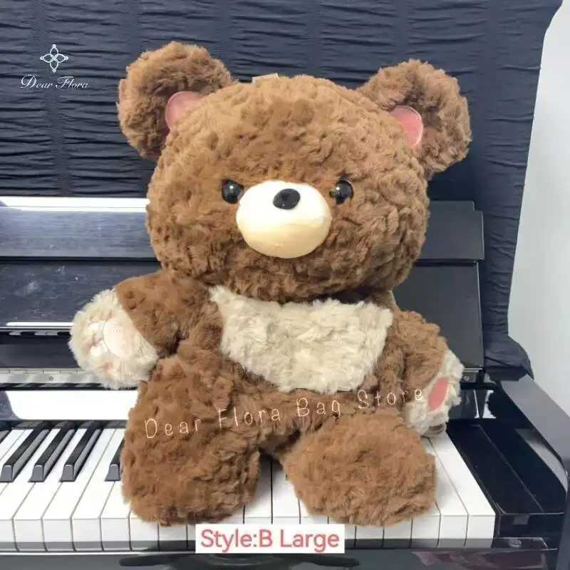 Y2k Cute Plush Brown Bear Backpack Kawaii Soft Animal Knapsack High Quality Lolita Furry Shoulder Bag Fashion Girl Birthday Gift L251223
