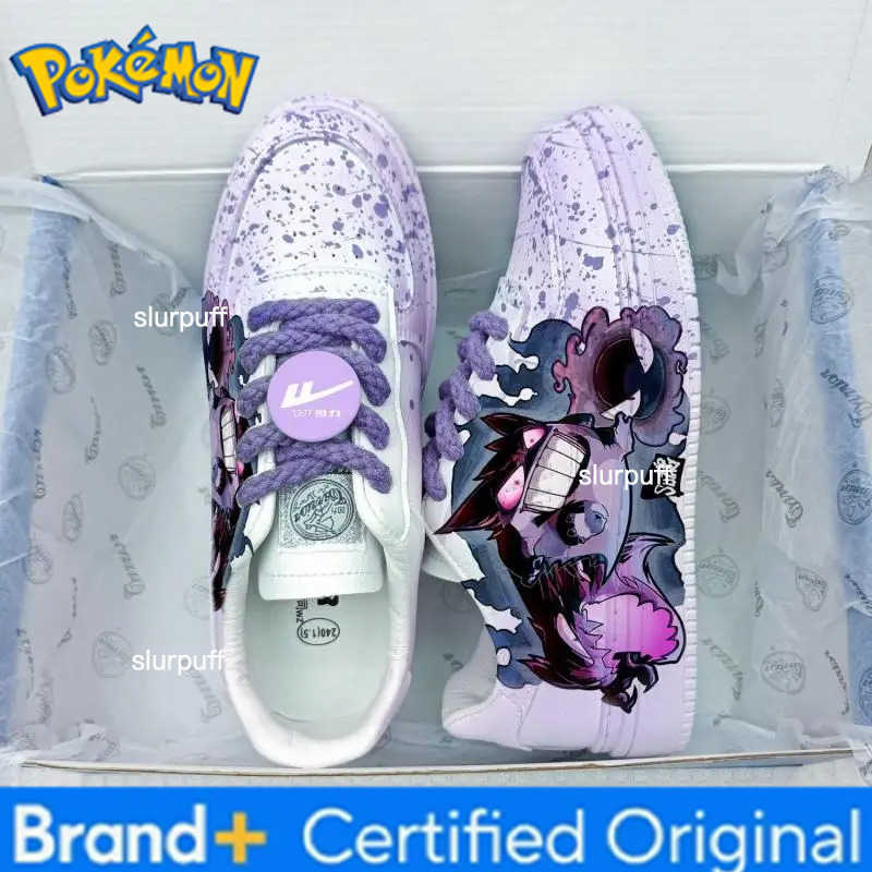 Pokemon Kawaii Anime Hobby Gengar Cartoon Low-Top Canvas Shoes Wear Versatile Casual Shoes Outside Birthday Gift W251224