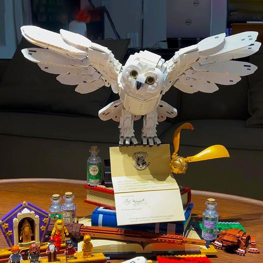 Cross-border building blocks Harry Potter Hedwig Owl Assembly Toy Large Model Gift Free Shipping