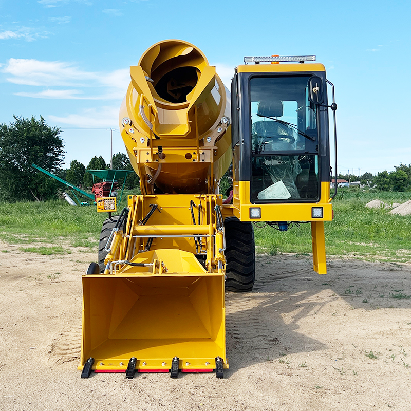 Time-Saving Self-Loading Concrete Mixer | Boost Work Progress with Safety Features & Emergency Stop