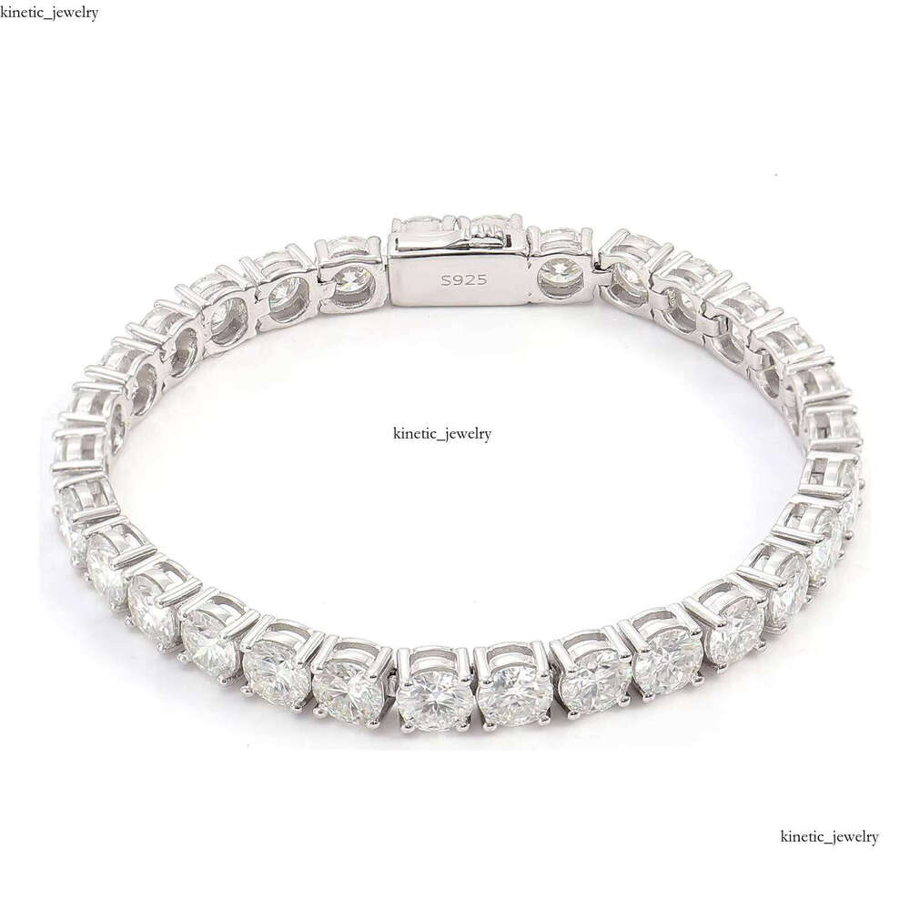 VVS Moissanite Fashion Jewelry Bracelet S925 Silver 2.0mm D Color VVS Silicon Stone Tennis Chain 6 6.5 7 Inches 7.5inch 8inch