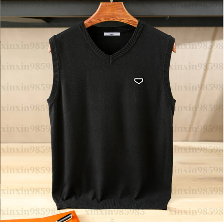 2026 new Fashion Winter Vneck Mens Sweater Vest Sleeveless Trend Personality Loose Casual College Vintage Knitted