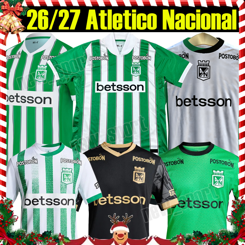 4XL 2025 26 Atletico Nacional soccer Jerseys J.Duque DA COSTA 24 25 atletico jersey Men D.Pabon Jarlan home away uniforms football shirts